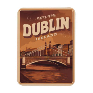 Antikes Dublin, Irland Reise Geschenke Magnet
