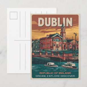 Antikes Dublin, Irland Reise Geschenke Postkarte
