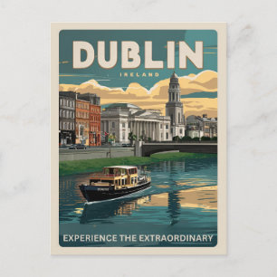 Antikes Dublin, Irland Reise Geschenke Postkarte