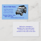 Antikes Dumptruck Geschäft Card2-customize Visitenkarte (Vorne/Hinten)