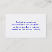 Antikes Dumptruck Geschäft Card2-customize Visitenkarte (Rückseite)