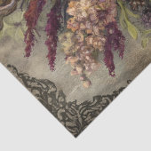 Antikes dunkles Blumenstrauß-Ephemera-Decoupage Seidenpapier (Ausschnitt)