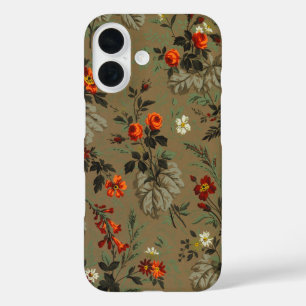 Antikes dunkles florales Orangen-Rosen-Botanik-Mus iPhone 16 Hülle