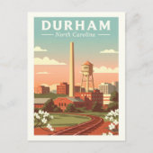 Antikes Durham North Carolina Postkarte (Vorderseite)