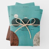 Antikes Eclipse des Mondes Zeichnend, 1908 Geschenkpapier Set (Beispiel)