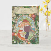 Antikes eigenartiges Valentinsgeschenk, viktoriani Karte (Gelbe Blume)