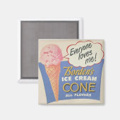 antikes Eiscreme-Schild Magnet (Vorderseite/Rückseite)
