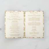Antikes Elfenbein-Hochzeitsprogramm-Karte mit Blum Programm (Innenseite)