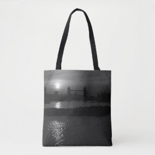 Antikes England London Sonnenuntergang Tower Bridg Tasche