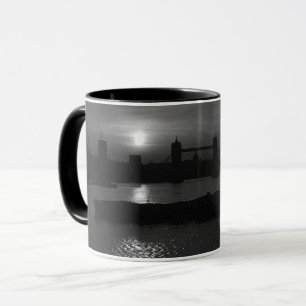 Antikes England London Sonnenuntergang Tower Bridg Tasse