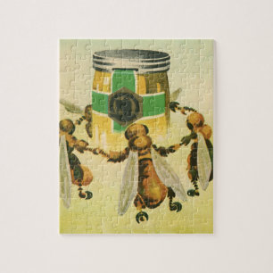 Antikes Essen, Organische Honigbienen tanzendes Gl Puzzle