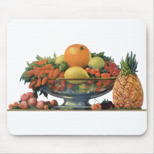 Antikes Essen, verschiedene Früchte in einer Schal Mousepad