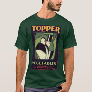 Antikes Etikett für Gemüse von Topper, Art Deco Ro T-Shirt