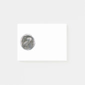 ANTIKES EULEN-Silber Post-it Klebezettel (Vorderseite)