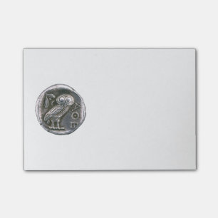 ANTIKES EULEN-Silber Post-it Klebezettel