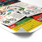 Antikes Fahrrad Anzeige Poster (Ecke)