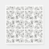 Antikes Fahrrad Art CUSTOM HINTERGRUNDFARBE Serviette (Vorderseite)