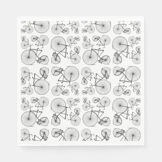 Antikes Fahrrad Art CUSTOM HINTERGRUNDFARBE Serviette (Vorderseite)