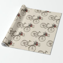 Antikes Fahrrad mit Korb von Blume