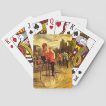 Antikes Fahrrad-Rennen Frau Deck Geschenk