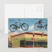 Antikes Fahrradgeschäft Postkarte (Vorne/Hinten)