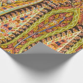 Antikes farbenfrohes Blumenmuster Geschenkpapier (Ecke)