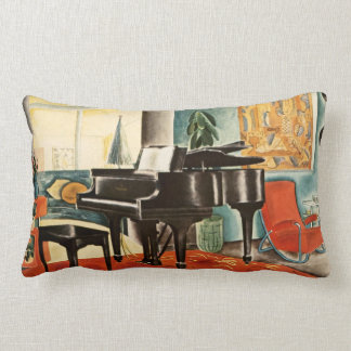 Antikes farbenfrohes Steinway-Klavier Instrumenten Lendenkissen