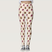 Antikes farbiges Muster Leggings (Vorderseite)