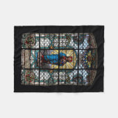 Antikes Fenster aus festem Glas Fleecedecke (Vorderseite (Horizontal))