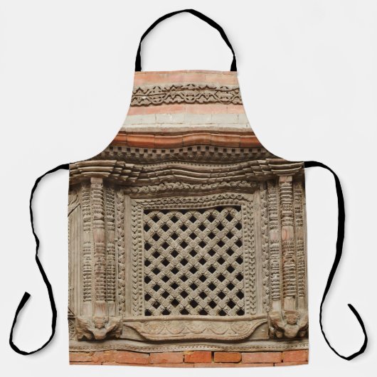 Antikes Fenster im Nasal Chowk Hof von Hanuman Schürze (Vorderseite)