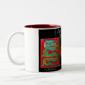 Antikes Feuer-Mikroraut  Zweifarbige Tasse (Links)