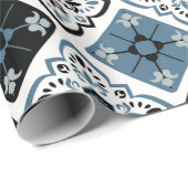 Antikes Fliesenmuster Geschenkpapier (Rolleneckpunkt)
