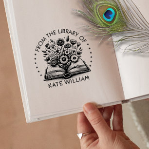 Antikes florales Buch Aus der Bibliothek von Stemp Permastempel