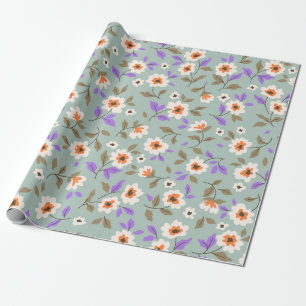 Antikes florales Hintergrundmuster. Blumenmuster m Geschenkpapier