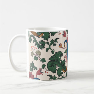 Antikes florales Renaissance-Wallpaper. Kaffeetasse