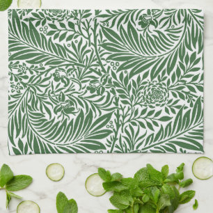 Antikes Florales William Morris Weidenzweig Grün Geschirrtuch