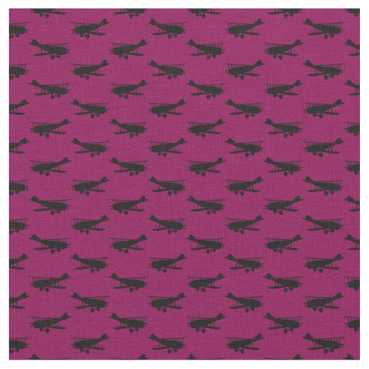 Antikes Flugzeug Flug Flugzeug Art CUSTOM BG FARBE Stoff (Nahaufnahme)