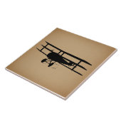 Antikes Flugzeug Silhouette Vintages Flugzeug Fliese (Seite)