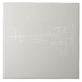 Antikes Flugzeugdiagramm Luftfahrt Art CUSTOM FARB Fliese (Vorderseite)