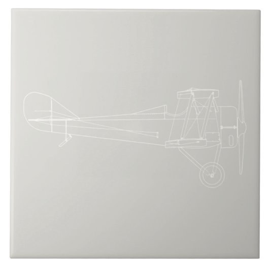 Antikes Flugzeugdiagramm Luftfahrt Art CUSTOM FARB Fliese (Vorderseite)