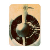 Antikes Flugzeugmotor-Propeller-Foto Magnet (Vertikal)