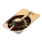 Antikes Flugzeugmotor-Propeller-Foto Magnet (Linke Seite)