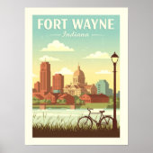 Antikes Fort Wayne Indiana Poster (Vorne)