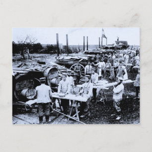 Antikes Foto aus dem Ersten Weltkrieg: Deutsche Bä Postkarte