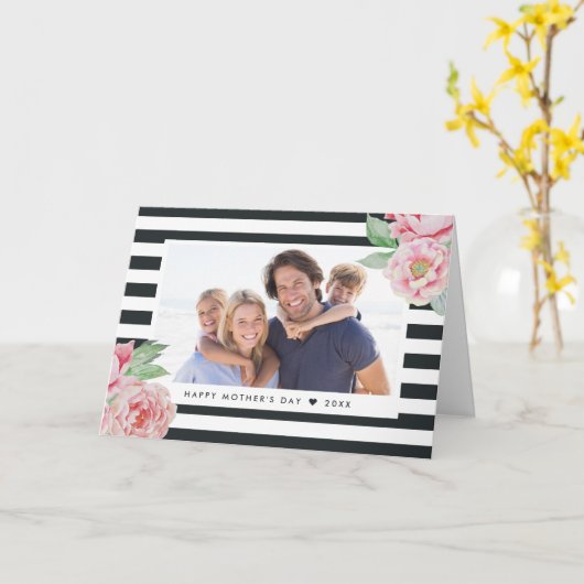 Antikes Foto der Mutter des Karte (Gelbe Blume)