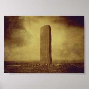 Antikes Foto eines Monolithen auf dem Mars Poster