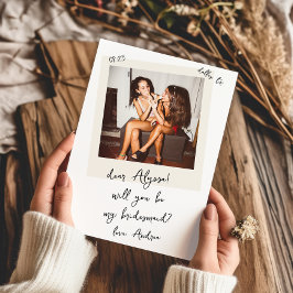 Antikes Foto Handgeschriebene Brautjungfer Einladu Einladung