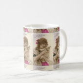 Antikes Foto Viktorianische Frau und Hund Kaffeetasse (VorderseiteRechts)