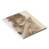 Antikes Foto Viktorianische Frau und Hund Notizblock (angewinkelt)