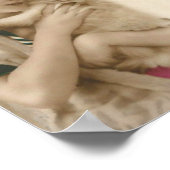 Antikes Foto Viktorianische Frau und Hund Poster (Ecke)